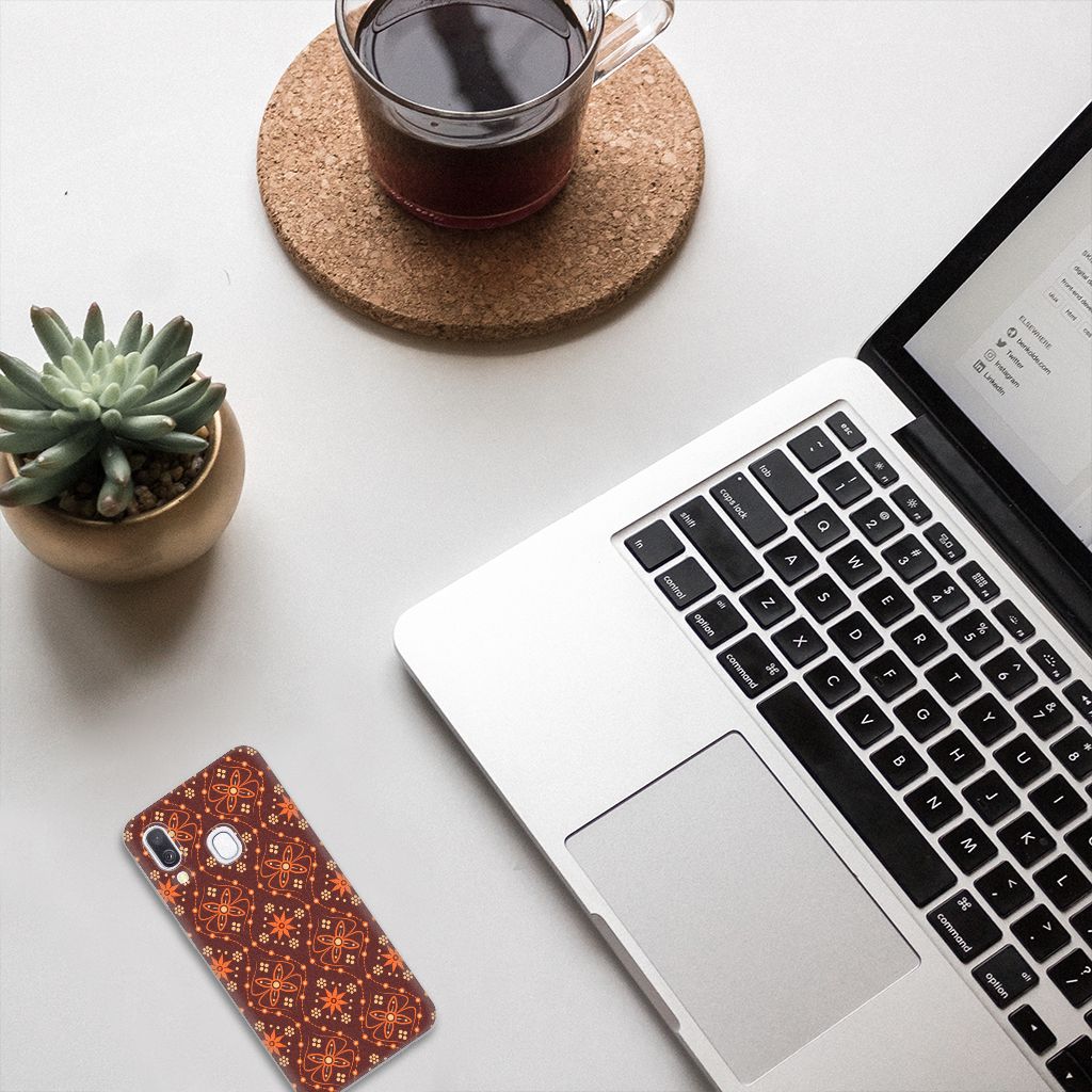 Samsung Galaxy A40 TPU bumper Batik Brown