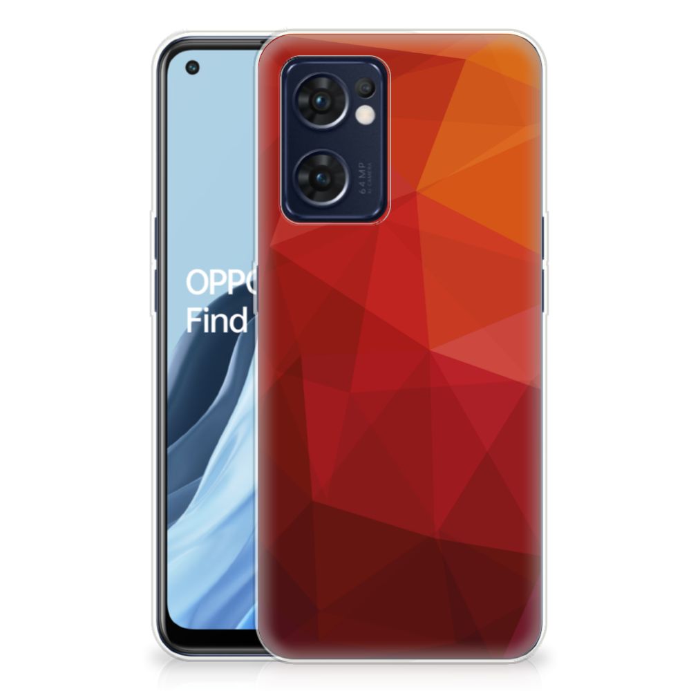 TPU Hoesje voor OPPO Reno 7 5G | Find X5 Lite Polygon Red