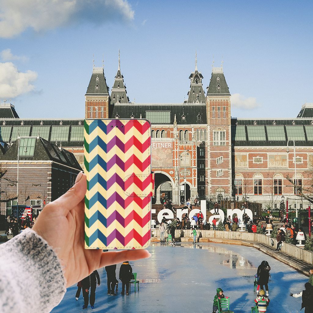 Huawei P10 Lite Telefoon Hoesje Zigzag Multi Color