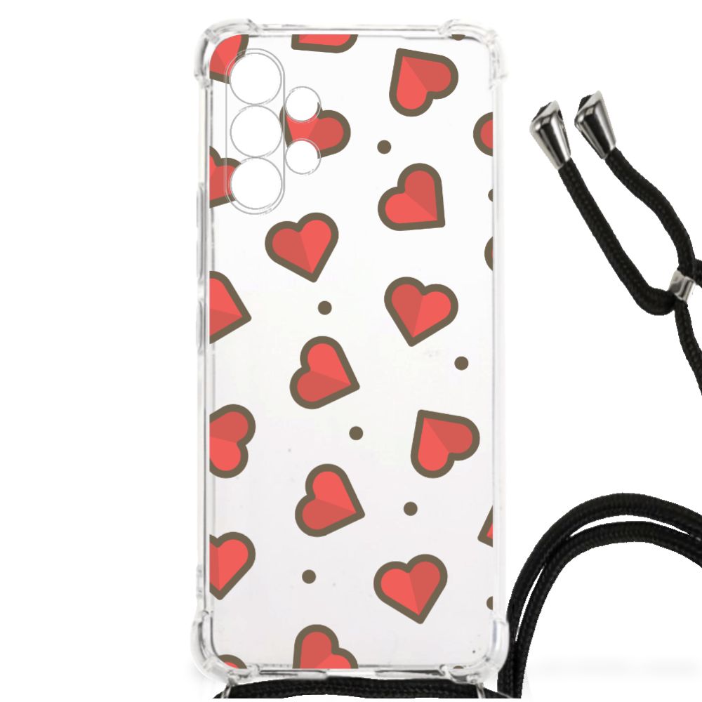 Samsung Galaxy A13 4G Doorzichtige Silicone Hoesje Hearts B2C Telecom