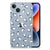 TPU bumper voor Apple iPhone 14 Pinguïn met schattige pinguïns op een lichtgrijze achtergrond.