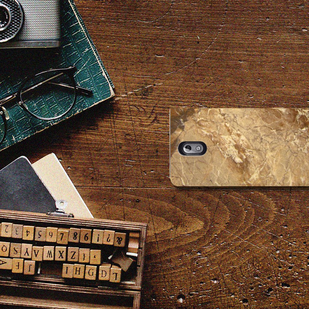 Nokia 3.1 (2018) Standcase Marmer Creme