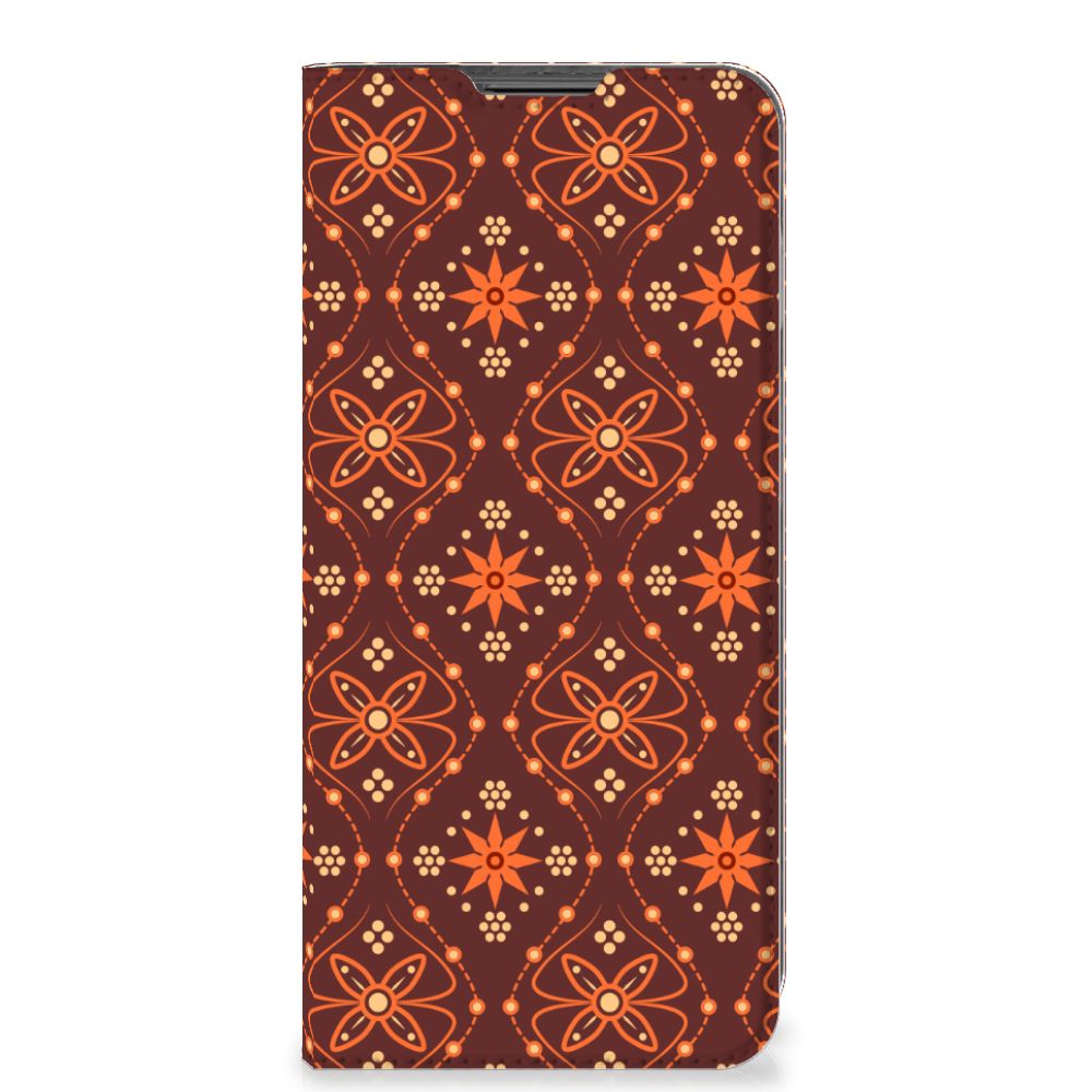 Motorola Moto G22 Hoesje met Magneet Batik Brown - B2C Telecom