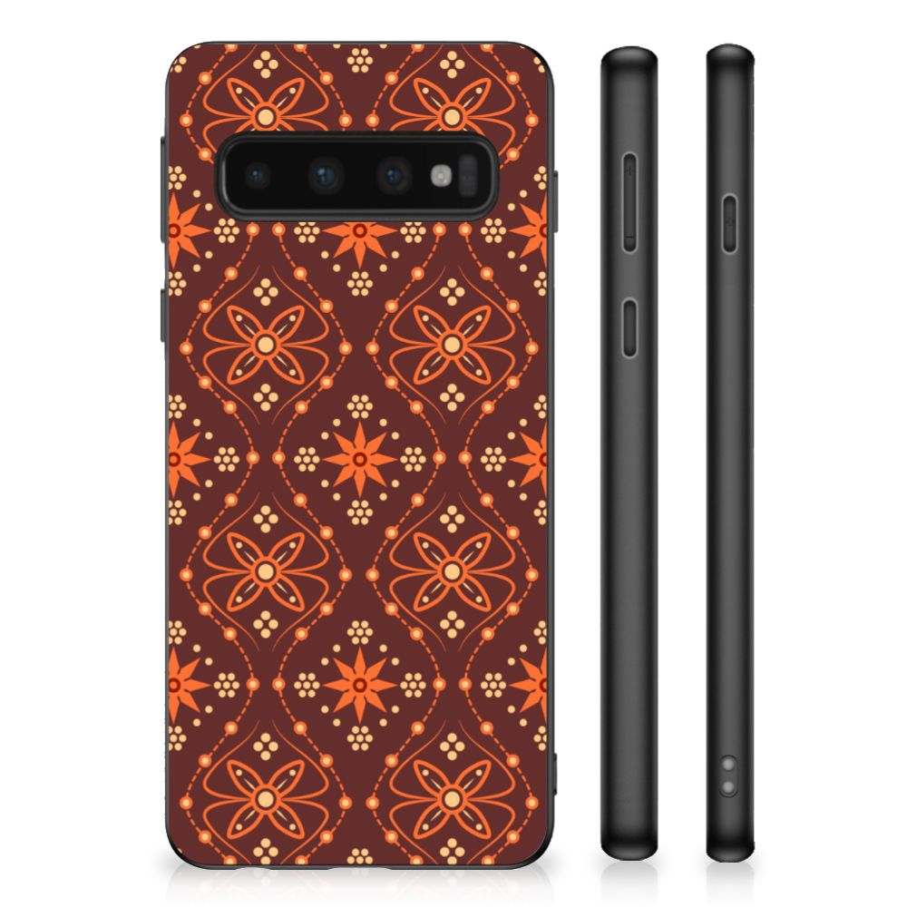 Samsung Galaxy S10 Bumper Case Batik Brown