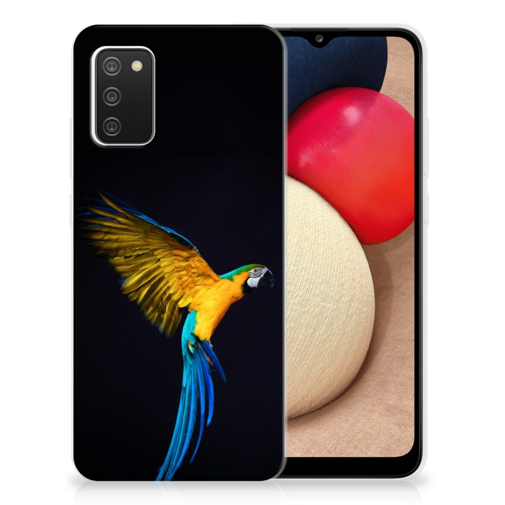 Samsung Galaxy A02s TPU Hoesje Papegaai