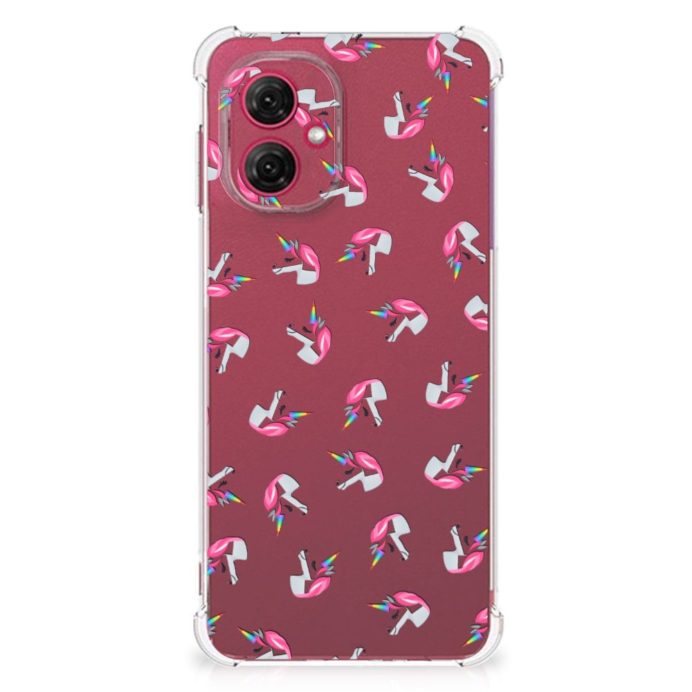Doorzichtige Silicone Hoesje voor Motorola Moto G55 Unicorns