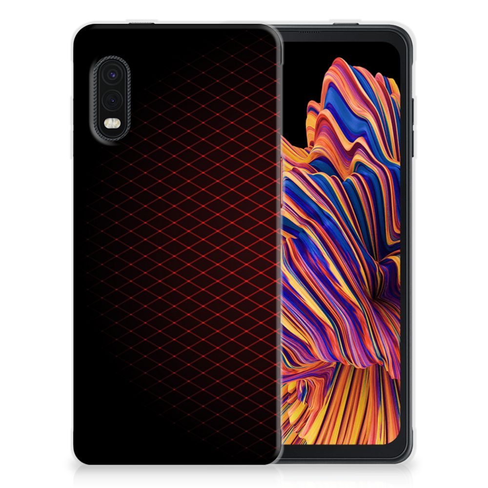 Samsung Xcover Pro TPU bumper Geruit Rood B2C Telecom