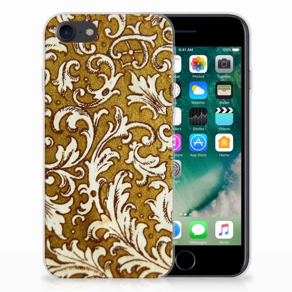 Siliconen Hoesje iPhone SE 2022 | SE 2020 | 8 | 7 Barok Goud
