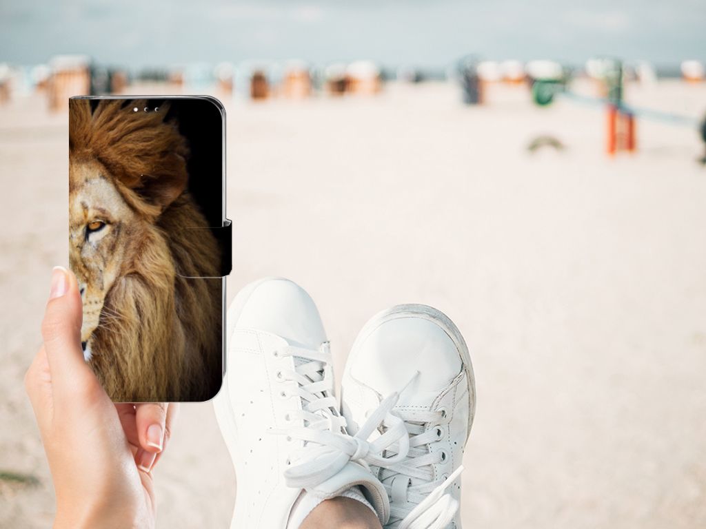 Motorola Moto G7 | G7 Plus Telefoonhoesje met Pasjes Leeuw