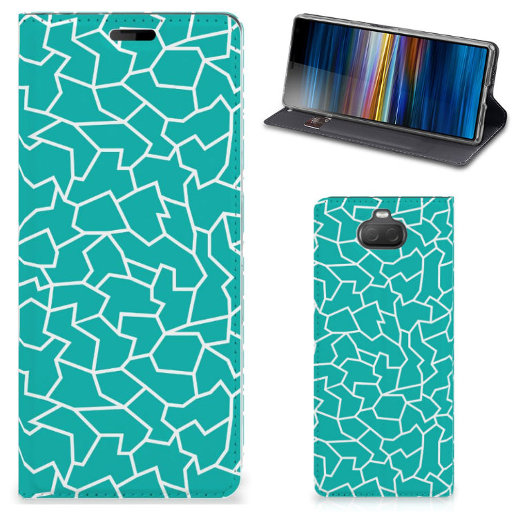 Sony Xperia 10 Bookcase Cracks Blue