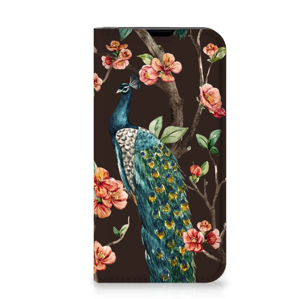 iPhone 13 Mini Hoesje maken Pauw met Bloemen - B2C Telecom