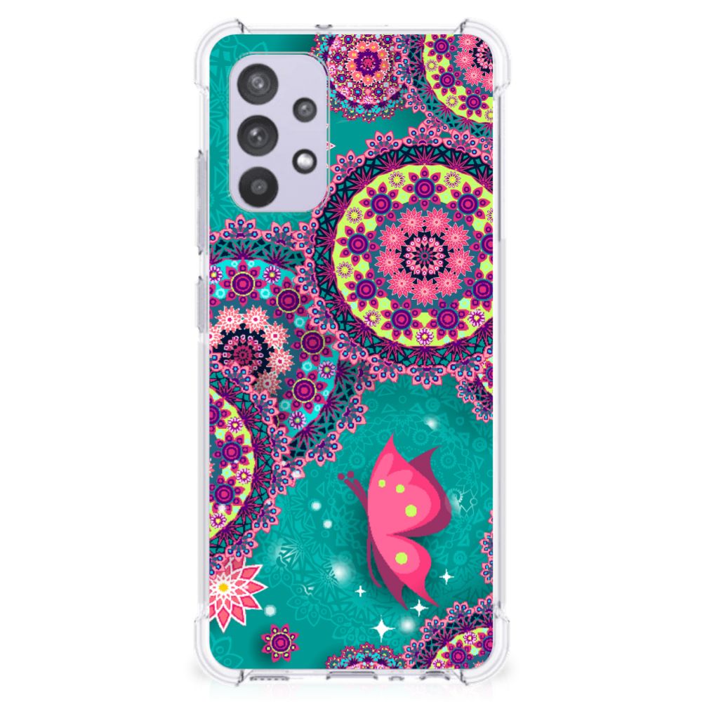 Samsung Galaxy A32 4G | A32 5G Enterprise Editie Back Cover Cirkels en Vlinders