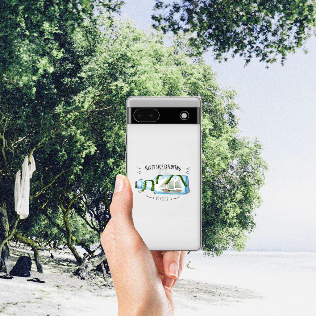 Google Pixel 6A Telefoonhoesje met Naam Boho Bottle B2C Telecom