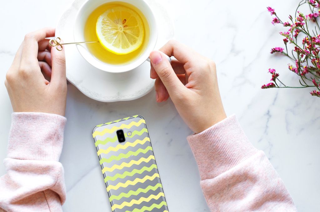 Samsung Galaxy J6 Plus (2018) TPU bumper Waves Yellow