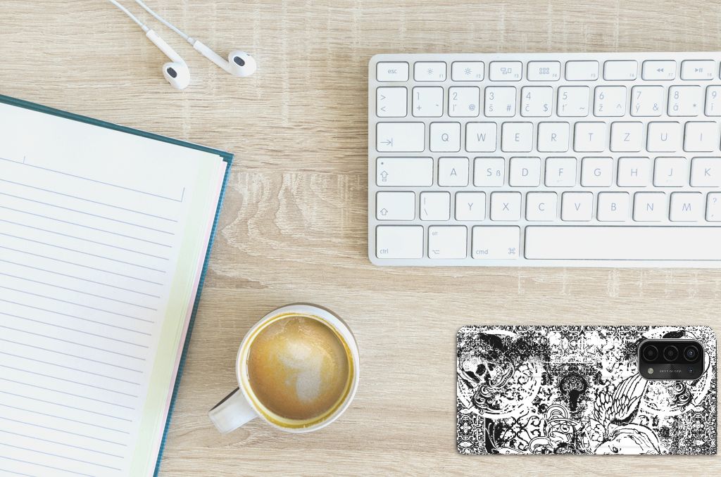 Mobiel BookCase OPPO A54 5G | A74 5G | A93 5G Skulls Angel - B2C Telecom