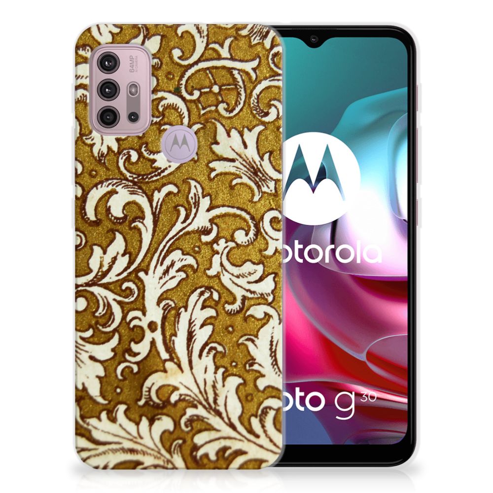 Siliconen Hoesje Motorola Moto G30 | G10 Barok Goud B2C Telecom