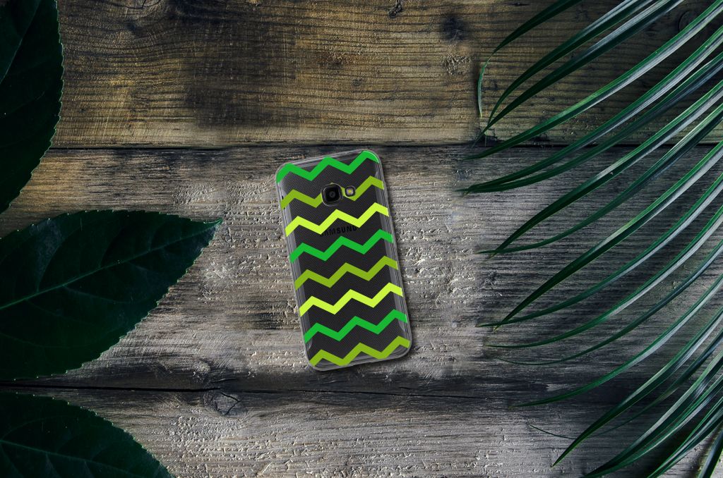 Samsung Galaxy Xcover 4 | Xcover 4s TPU bumper Zigzag Groen