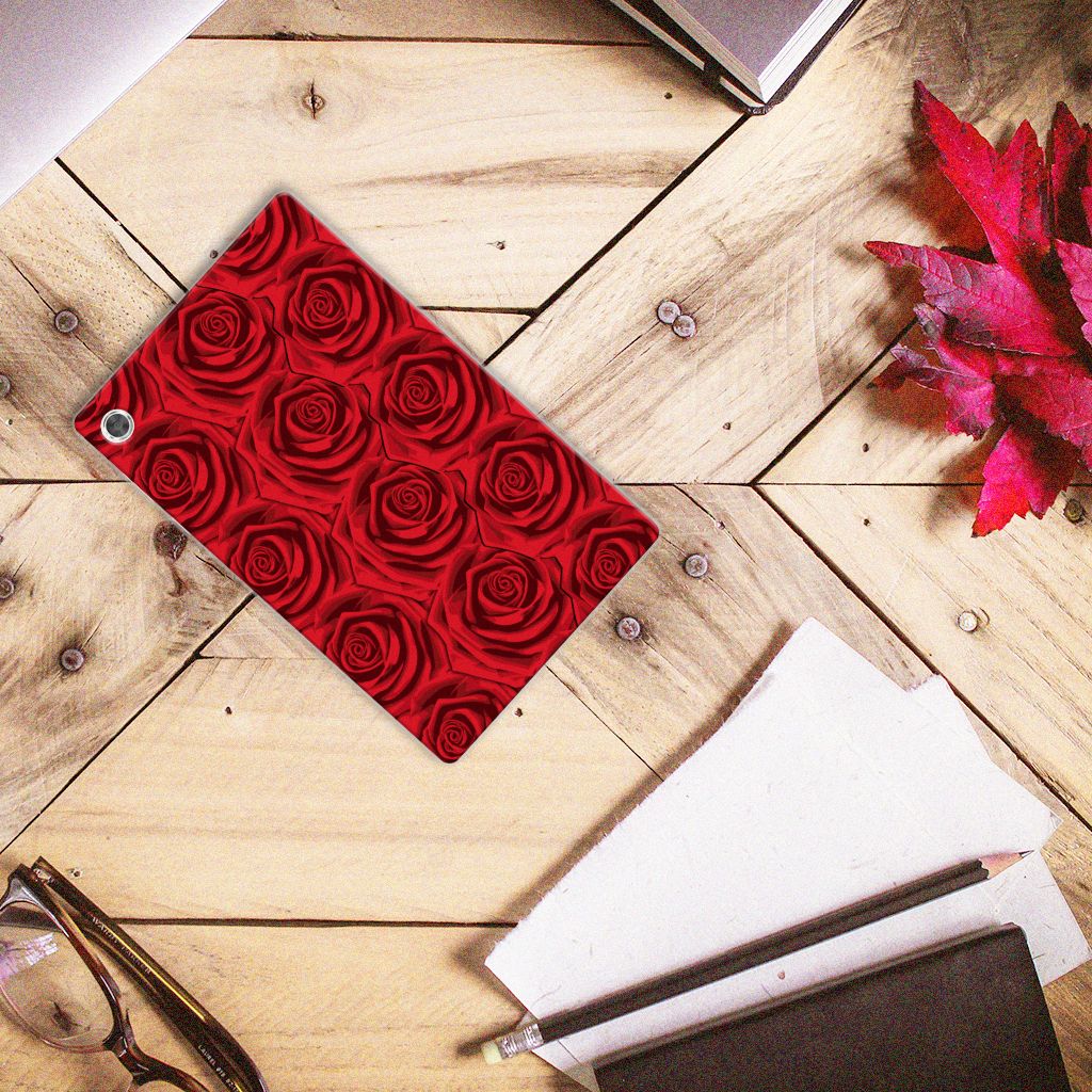Lenovo Tab M10 Plus Siliconen Hoesje Red Roses - B2C Telecom