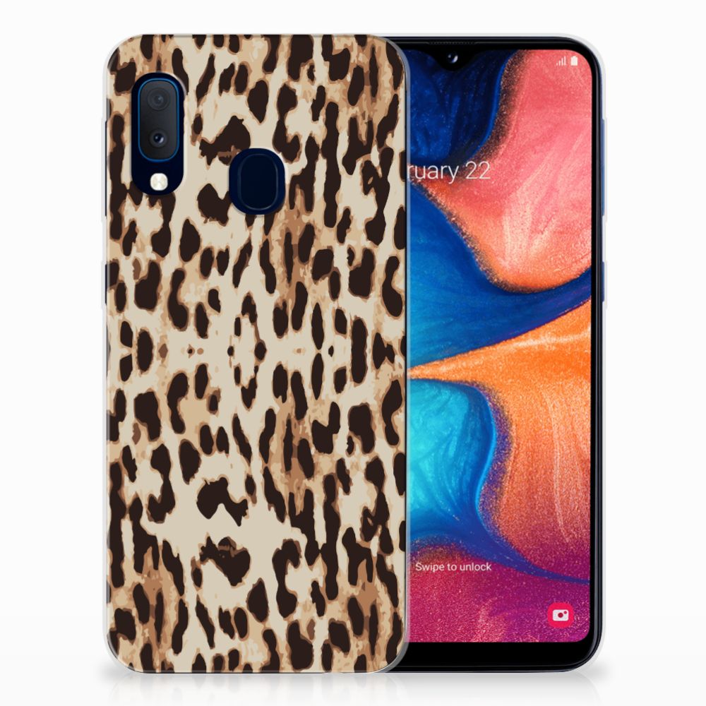 Samsung Galaxy A20e TPU Hoesje Leopard