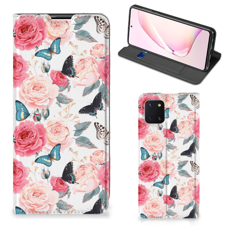 Samsung Galaxy Note 10 Lite Smart Cover Butterfly Roses - B2C Telecom