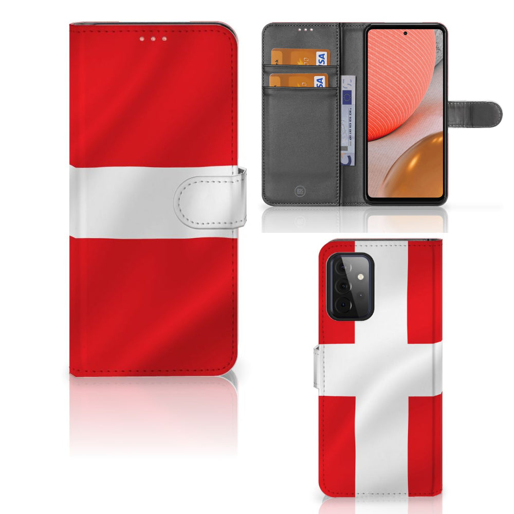 Samsung Galaxy A72 Bookstyle Case Denemarken