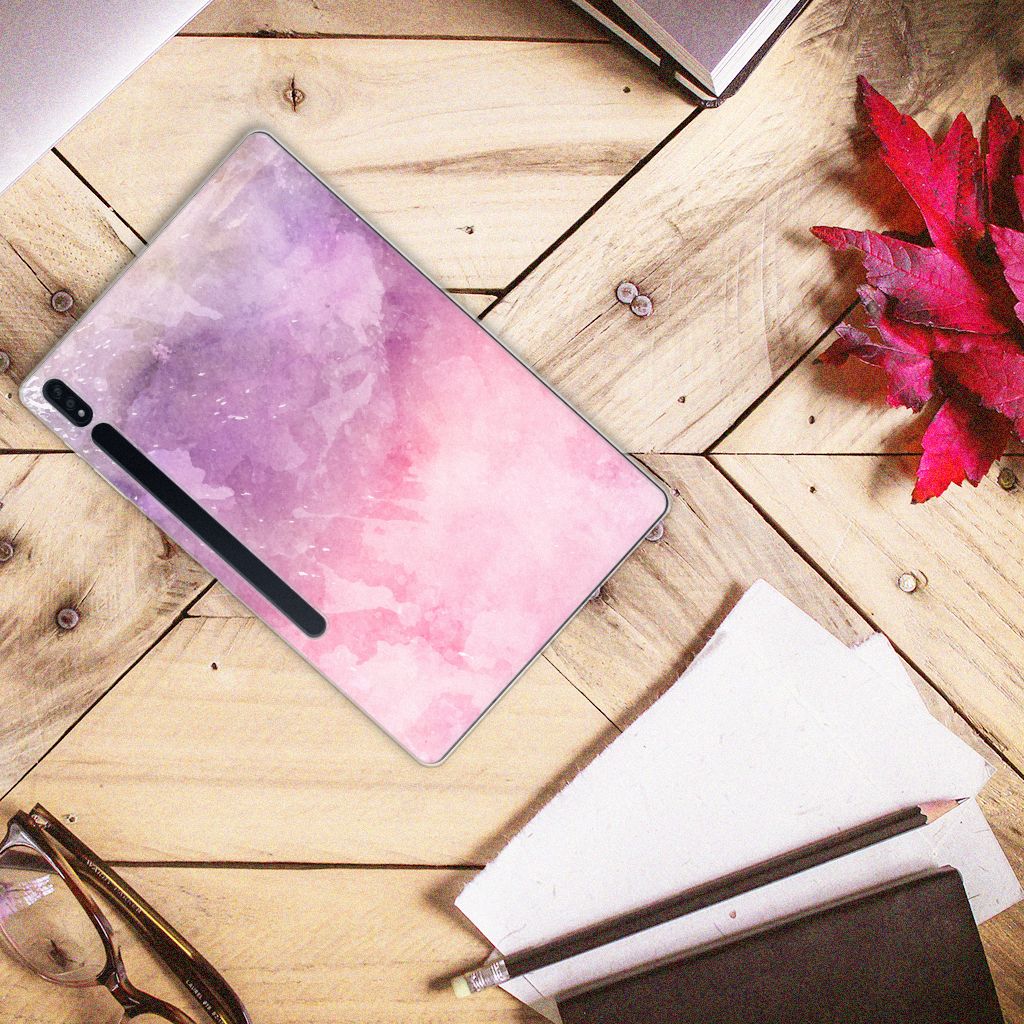 Tablethoes Samsung Galaxy Tab S7 Plus | S8 Plus Pink Purple Paint - B2C Telecom