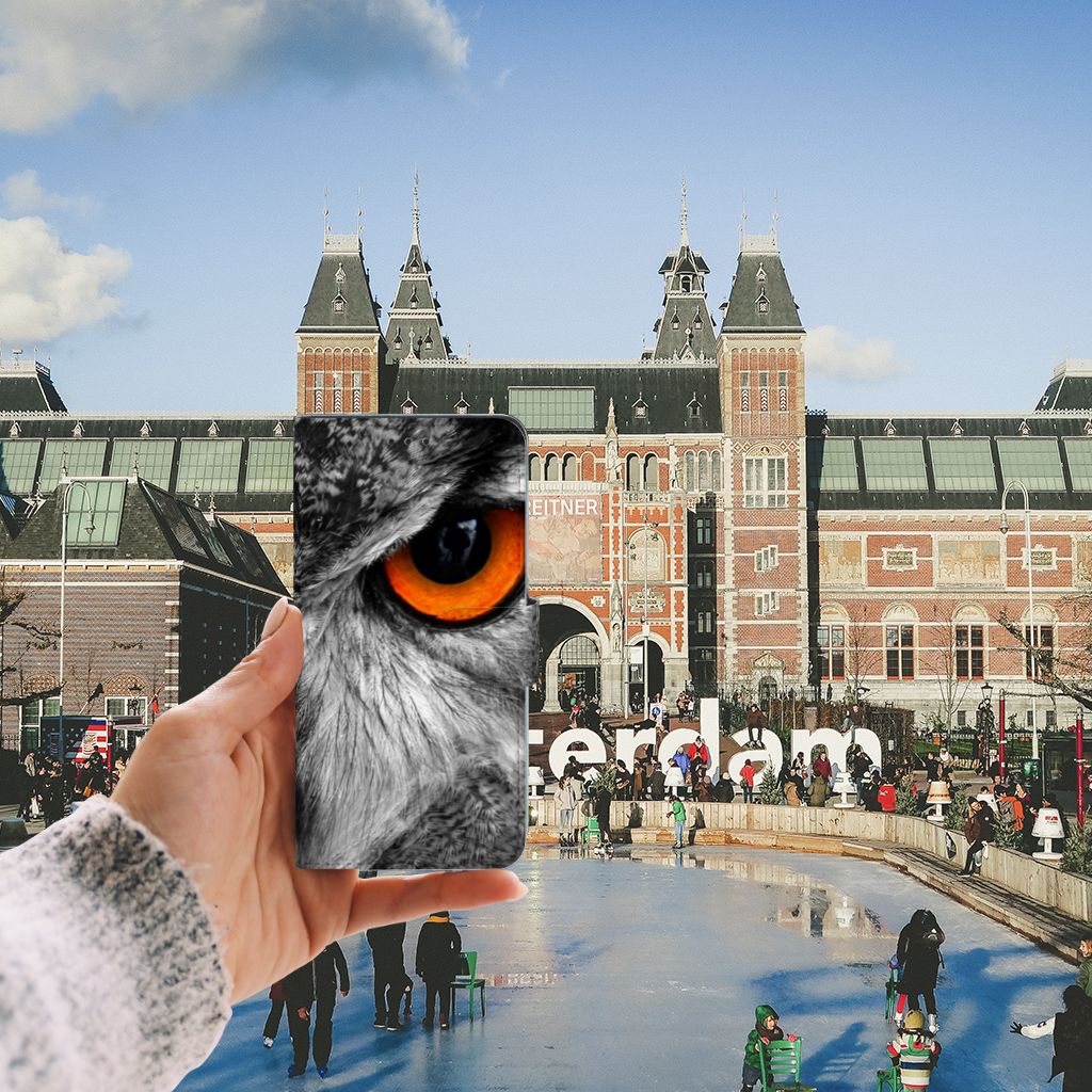 Huawei P10 Lite Telefoonhoesje met Pasjes Uil