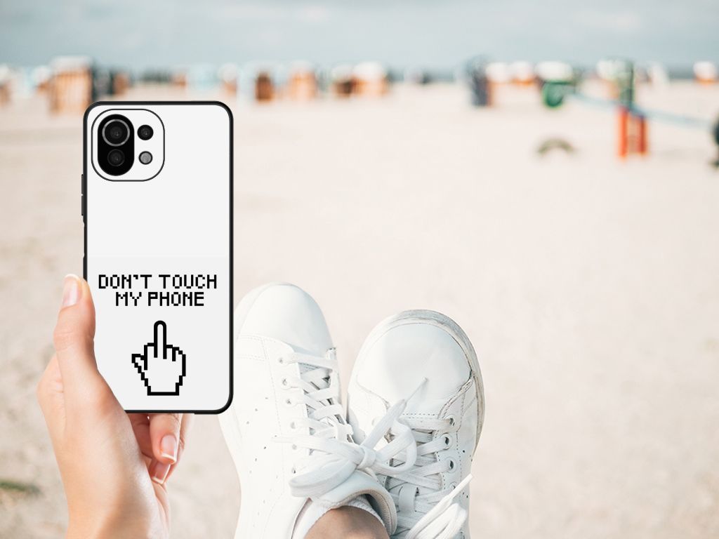Xiaomi 11 Lite 5G NE | Mi 11 Lite Telefoon Hoesje Finger Don't Touch My Phone B2C Telecom