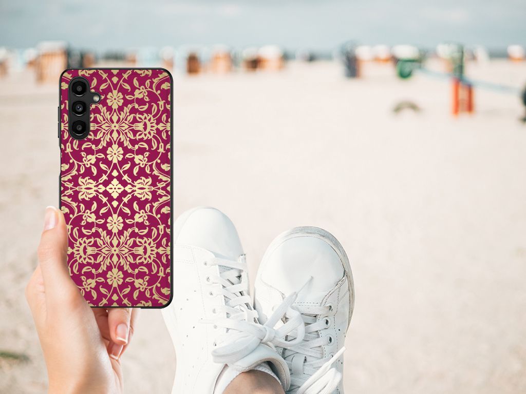 Back Cover Samsung Galaxy A14 5G Barok Pink met barok print, perfect voor bescherming en stijl.