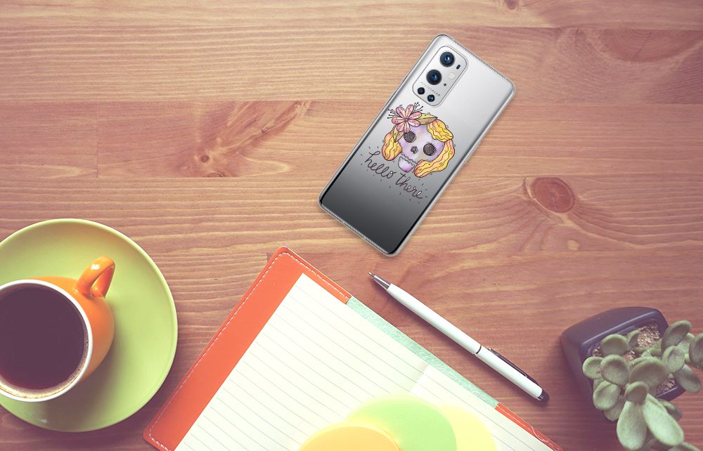 Silicone Back Case OnePlus 9 Pro Boho Skull B2C Telecom