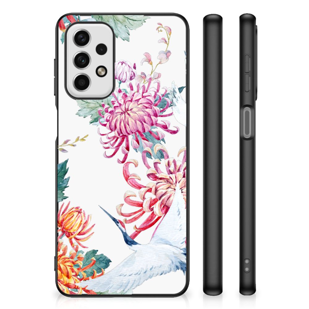 Samsung Galaxy A23 Dierenprint Telefoonhoesje Bird Flowers