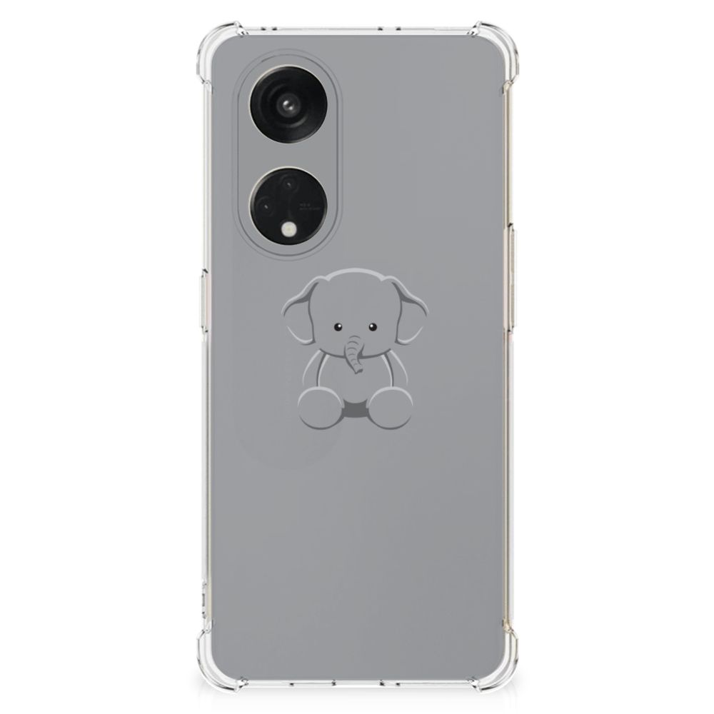 OPPO Reno8 T 5G Stevig Bumper Hoesje Grijs Baby Olifant B2C Telecom