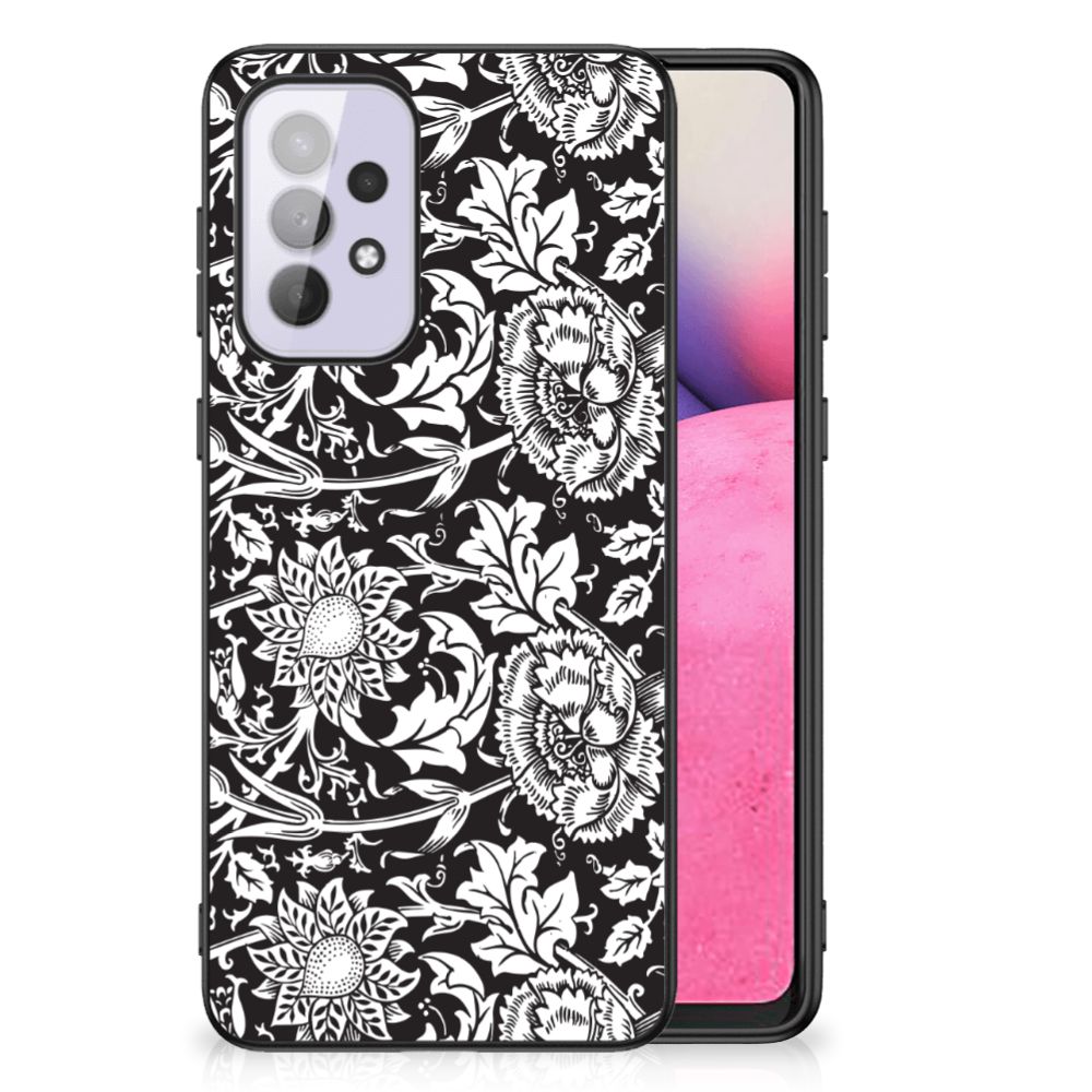 Samsung Galaxy A33 5G Bloemen Hoesje Black Flowers B2C Telecom