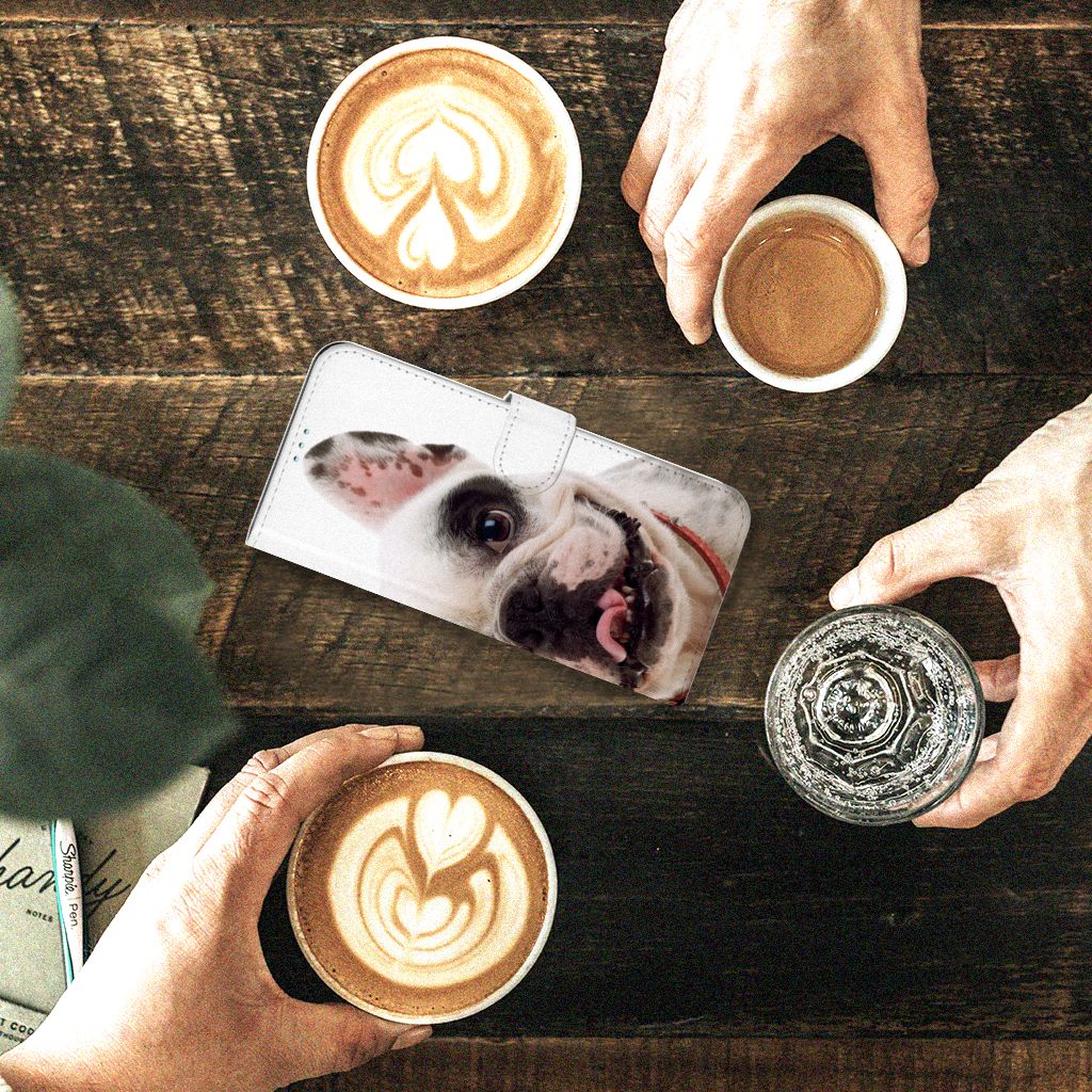 Motorola Moto G9 Power Telefoonhoesje met Pasjes Franse Bulldog