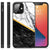 iPhone 12 Mini Gripcase Marmer Wit Zwart - Origineel Cadeau Man B2C Telecom