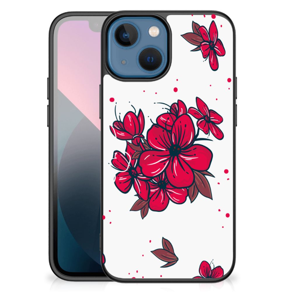 Apple iPhone 13 mini Bloemen Hoesje Blossom Red