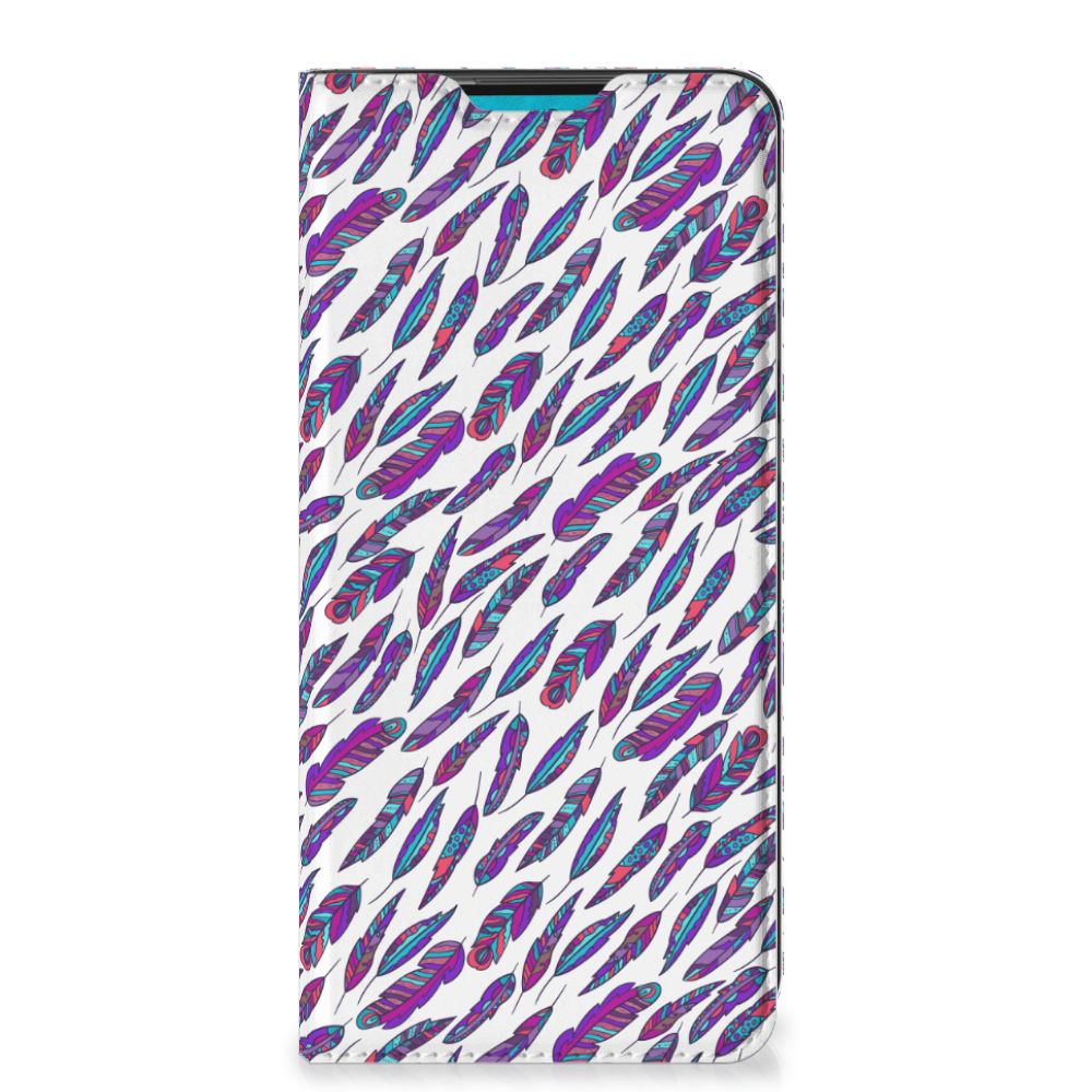 Samsung Galaxy A73 Hoesje met Magneet Feathers Color - B2C Telecom
