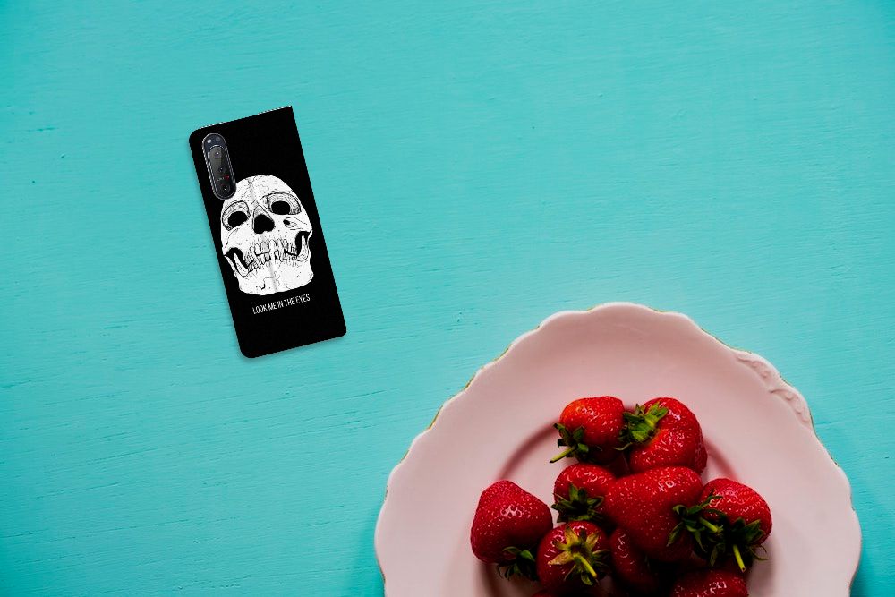 Mobiel BookCase Sony Xperia 5 II Skull Eyes - B2C Telecom