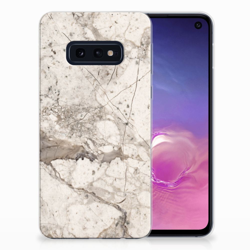 Samsung Galaxy S10e TPU Siliconen Hoesje Marmer Beige