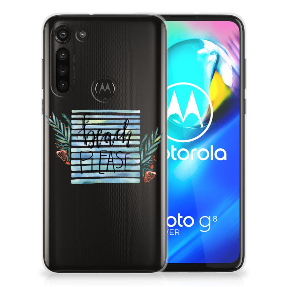 Motorola Moto G8 Power Telefoonhoesje met Naam Boho Beach B2C Telecom