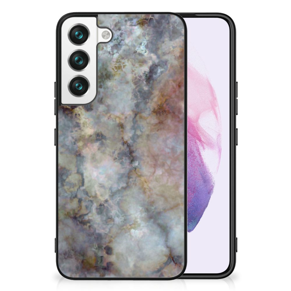 Samsung Galaxy S22 Marmeren Print Telefoonhoesje Marmer Grijs