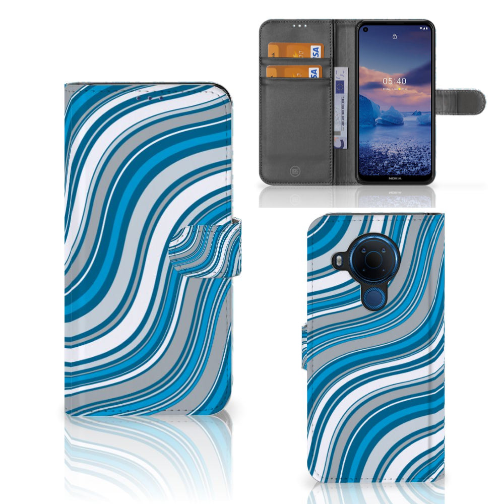 Nokia 5.4 Telefoon Hoesje Waves Blue