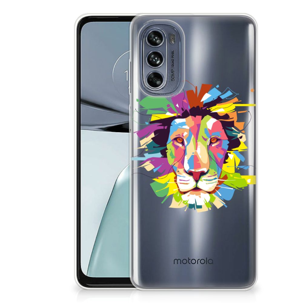 Motorola Moto G62 5G Telefoonhoesje met Naam Lion Color B2C Telecom