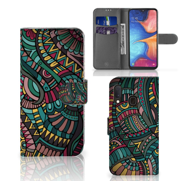 Samsung Galaxy A20e Telefoon Hoesje Aztec