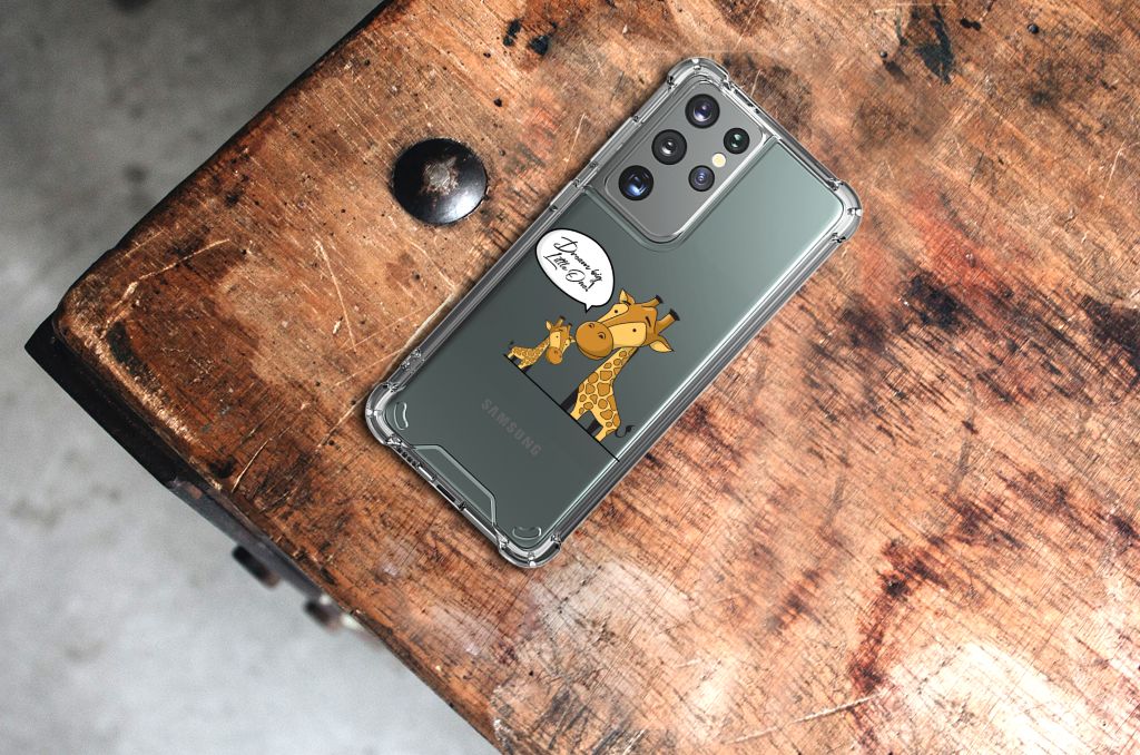 Samsung Galaxy S21 Ultra Stevig Bumper Hoesje Giraffe B2C Telecom