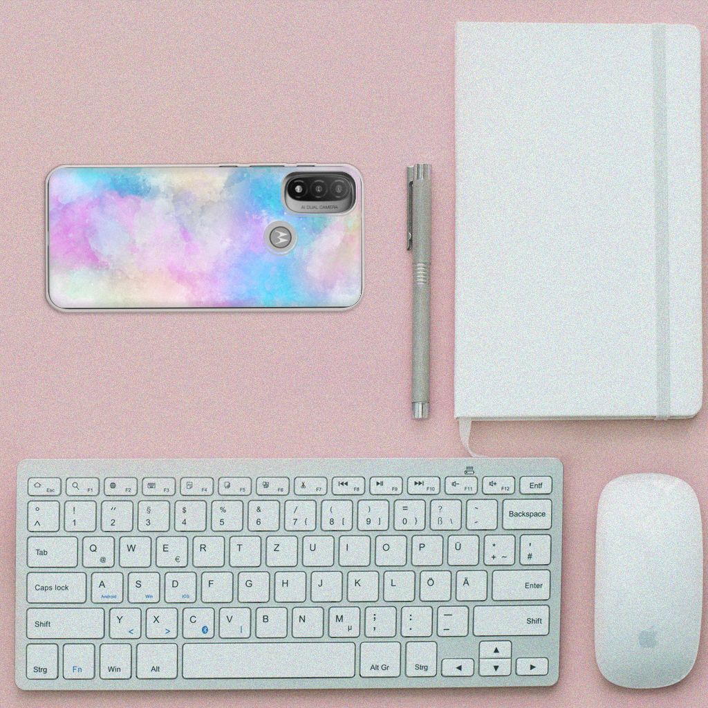 Hoesje maken Motorola Moto E20 | E40 Watercolor Light B2C Telecom