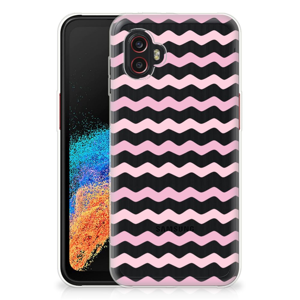 Samsung Galaxy Xcover 6 Pro TPU bumper Waves Roze B2C Telecom