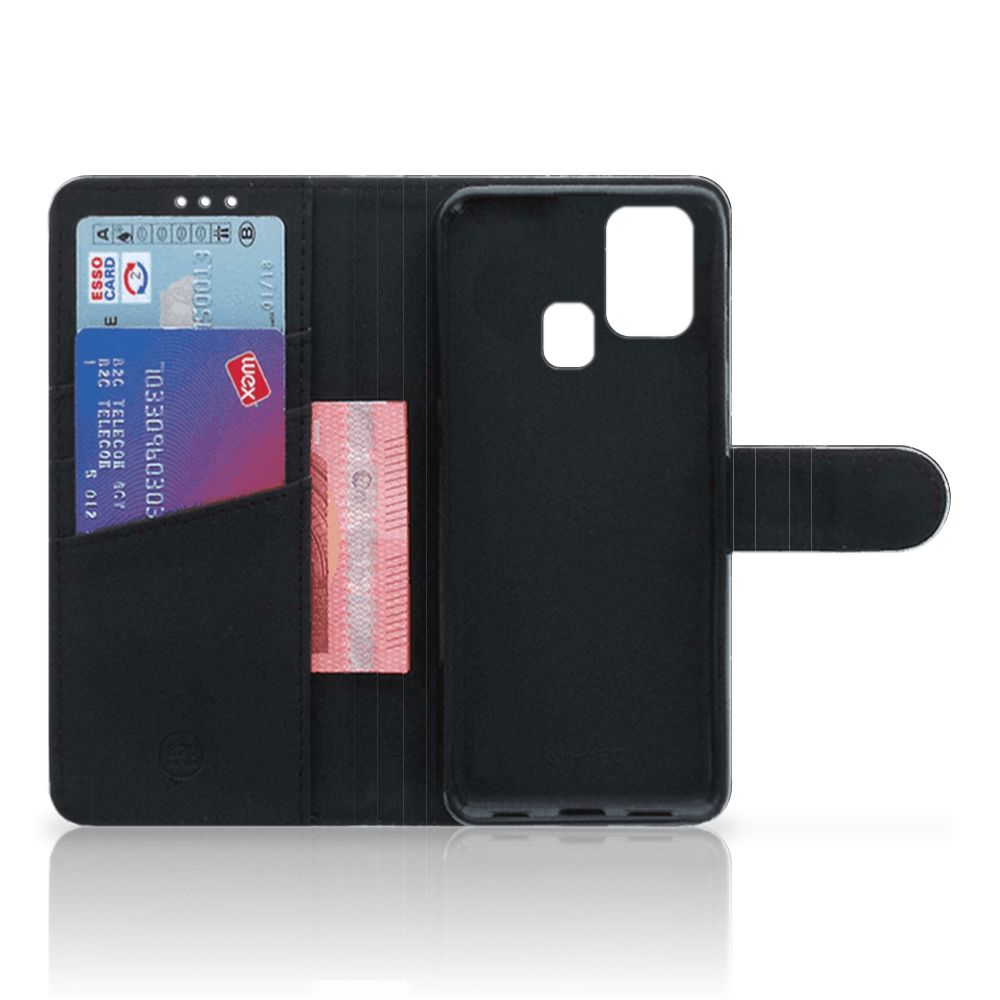 Samsung Galaxy M31 Bookcase Marmer Zwart - Origineel Cadeau Vader
