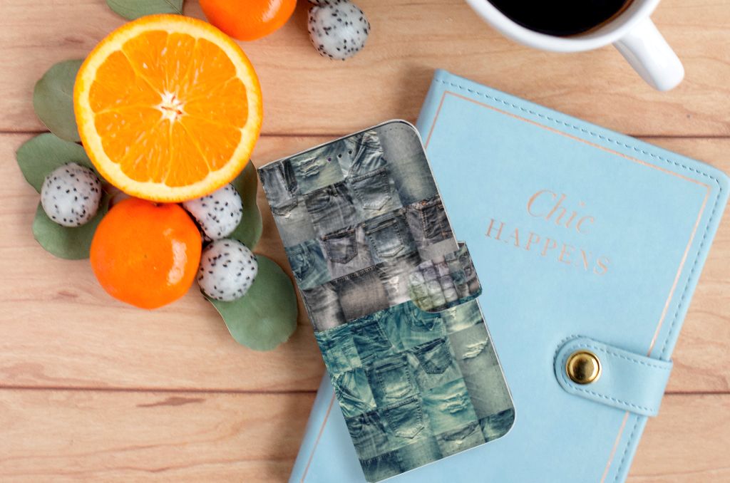 Wallet Case met Pasjes Samsung Galaxy A70 Spijkerbroeken