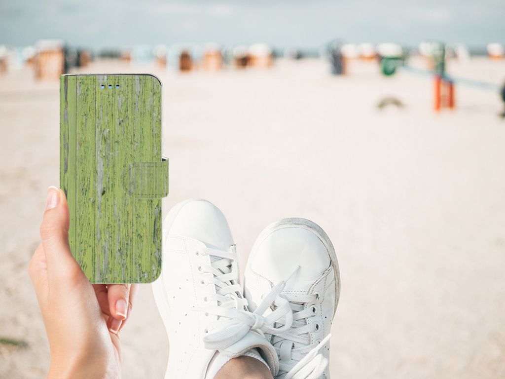 Samsung Galaxy S9 Book Style Case Green Wood
